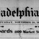 The Philadelphia Inquirer touts its “foot ball score boards” at 11th and Market streets. Those not going to the game could follow the action “live” on scoreboards in the streets.
